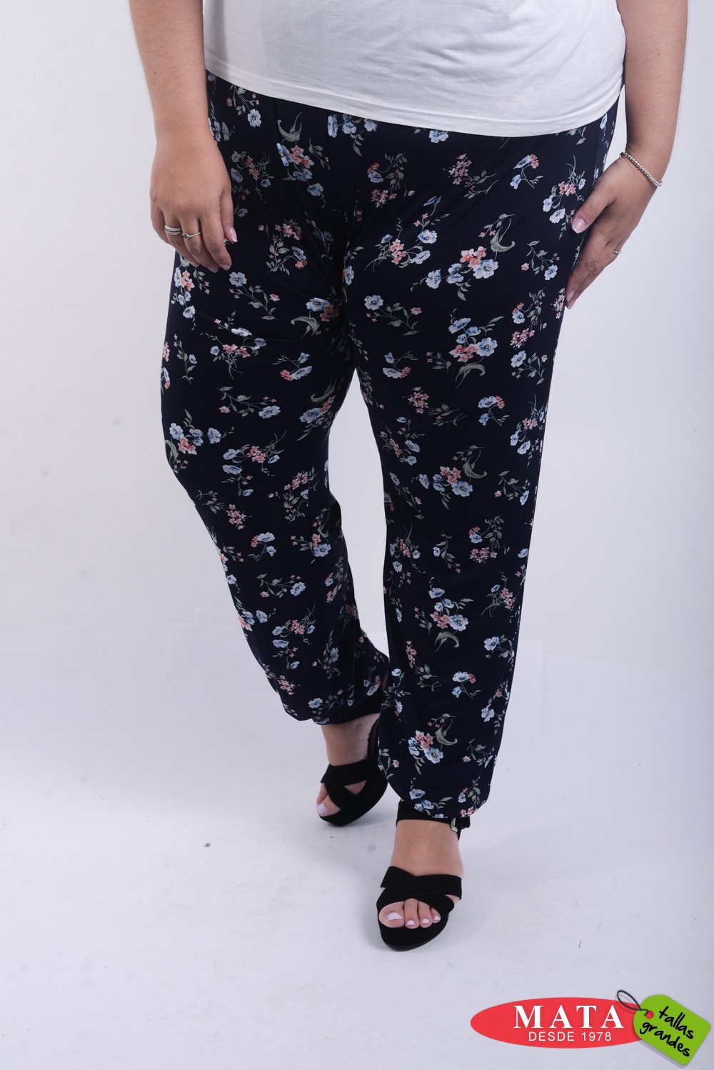 Pantalón estampado fluido de tallas grandes de Mujer TEX