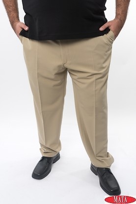 Pantalón hombre algodón con cintura de goma beige Waconda