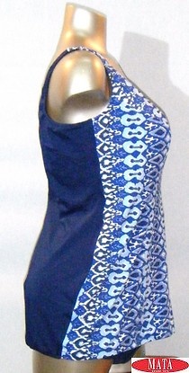 Bañador-falda azul 07520 