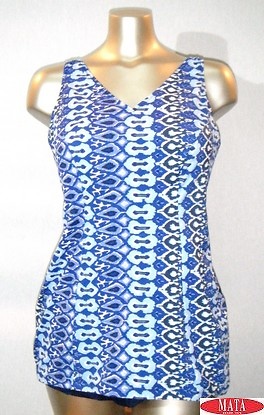 Bañador-falda mujer azul 07520 