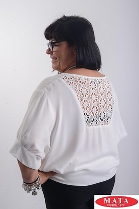 Blusa mujer tallas grandes beig 19619 