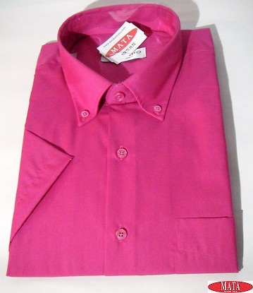 Camisa hombre fucsia tallas grandes 16789 