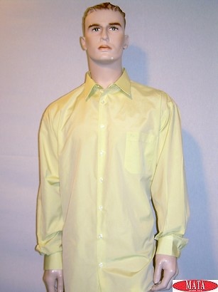 Camisa tallas grandes hombre amarillo 09653 