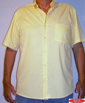 Camisa AMARILLO hombre tallas grandes 10658 