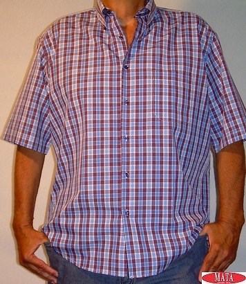 Camisa hombre azul tallas grandes 11217 