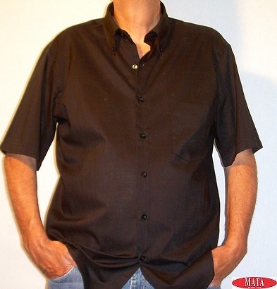 Camisa hombre tallas grandes negro 10660 