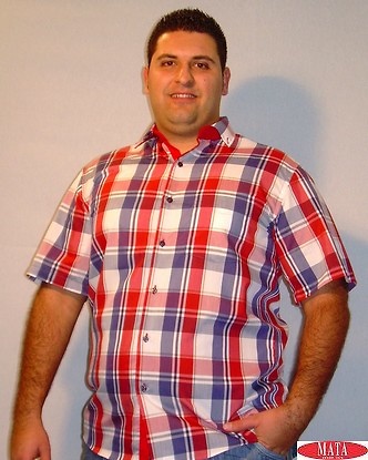 Camisa tallas grandes hombre rojo 12611 