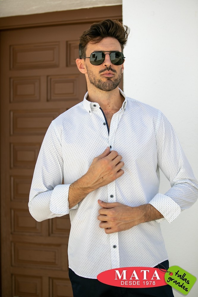 Camisa hombre tallas grandes 25148 