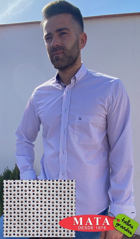 Camisa hombre tallas grandes 25417 