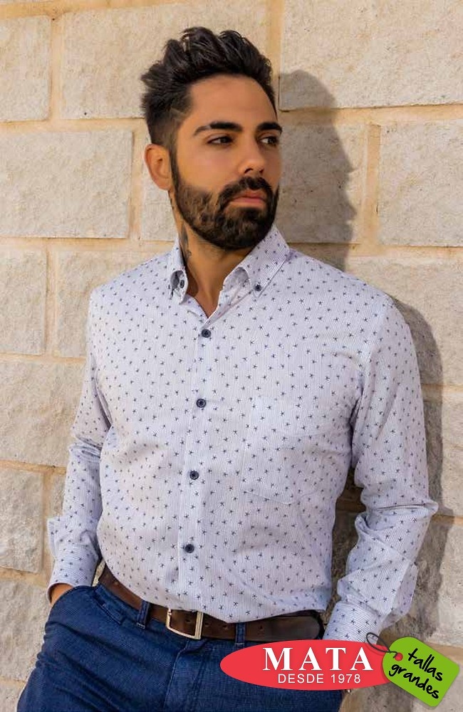 Camisa hombre tallas grandes 25659 