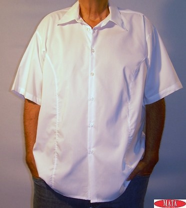 Camisa tallas grandes blanco hombre 05007 