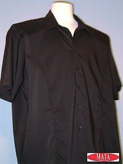 Camisa hombre negro tallas grandes 05007 