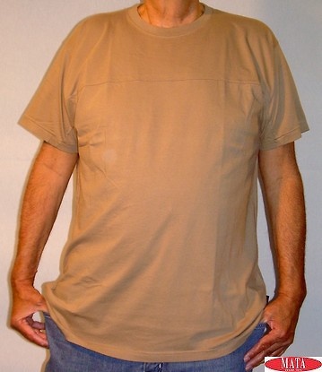 Camiseta tallas grandes hombre marrón 07408 