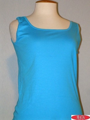 Camiseta mujer azul turquesa 08281 