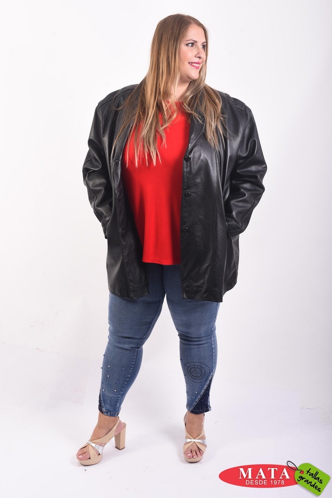 personalizado internacional Exclusivo Chaqueta de piel mujer 01191 - Ropa mujer tallas grandes, Abrigo, Chaquetas,  Ropa mujer tallas grandes, Novedad Tallas Grandes Mujer, Ropa mujer tallas  grandes, Ofertas Ropa de Mujer - Modas Mata Tallas Grandes