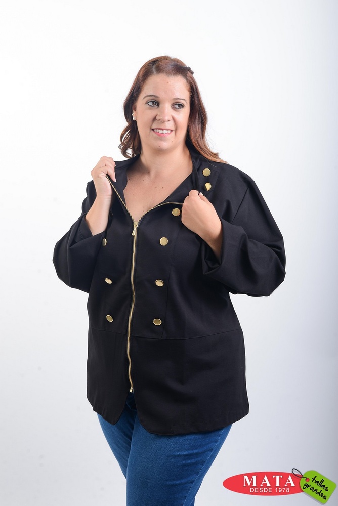 Chaqueta mujer tallas grandes 20468 - Ropa mujer tallas grandes, Abrigo,  Chaquetas, Ropa mujer tallas grandes, Novedad Tallas Grandes Mujer, Ropa