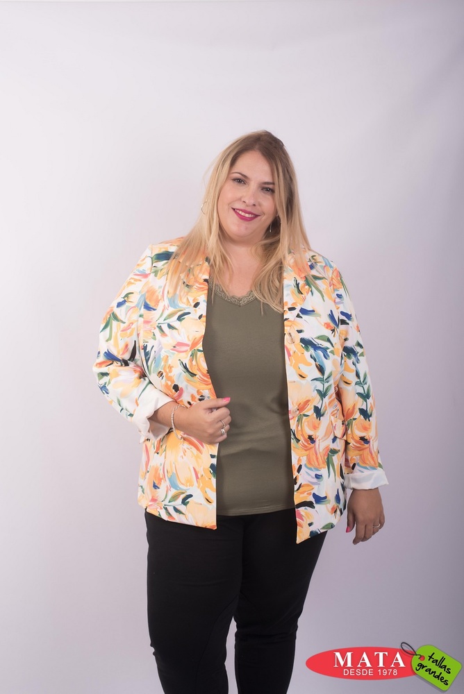 Chaqueta mujer tallas grandes 20174 - Ropa mujer tallas grandes, Abrigo,  Chaquetas, Ropa mujer tallas grandes, Fiesta, Ropa mujer tallas grandes,  Ofertas Ropa de Mujer - Modas Mata Tallas Grandes