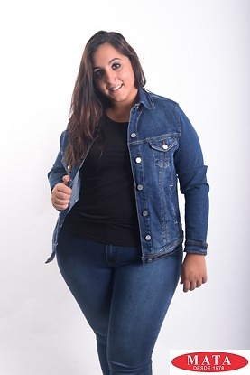 Chaqueta vaquera mujer tallas grandes 17599 Ropa mujer tallas grandes, Abrigo, Chaquetas, Ropa mujer tallas grandes, Ofertas Ropa de Mujer - Modas Mata Tallas Grandes