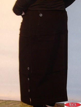 Falda mujer negro tallas grandes 03571 