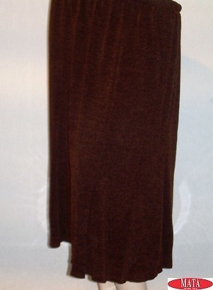 Falda mujer marrón tallas grandes 09994 