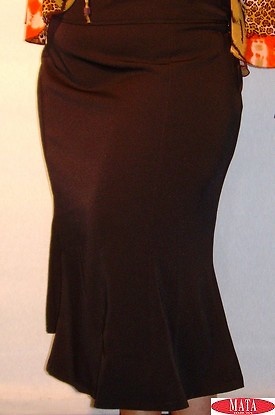 Falda mujer negro tallas grandes 13180 