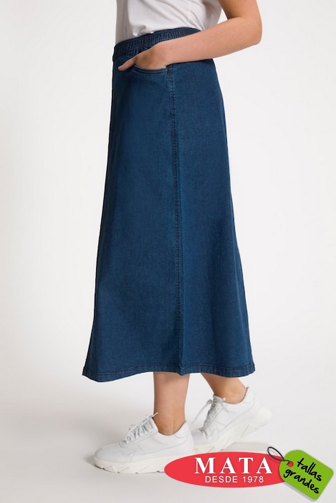 Falda vaquera mujer tallas grandes 25451 
