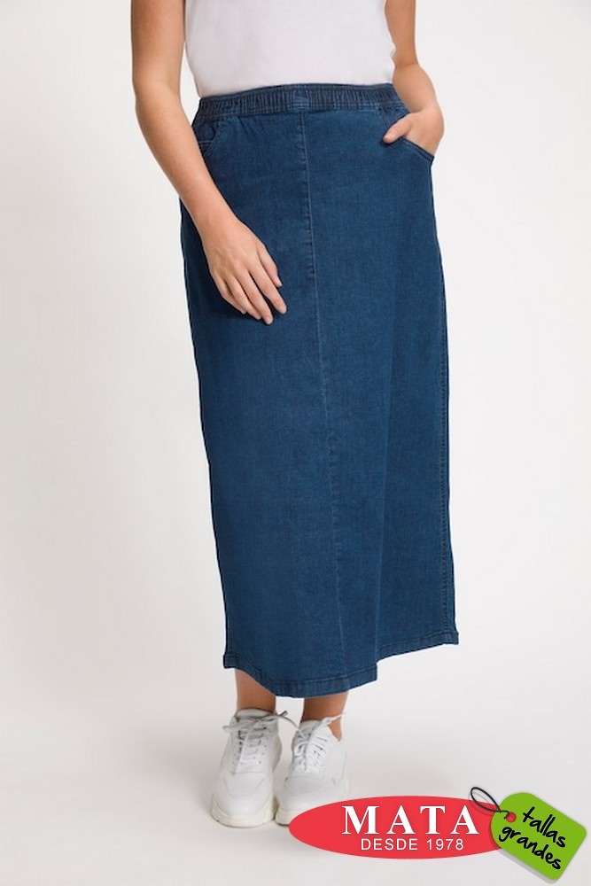 Falda vaquera mujer tallas grandes 25451 