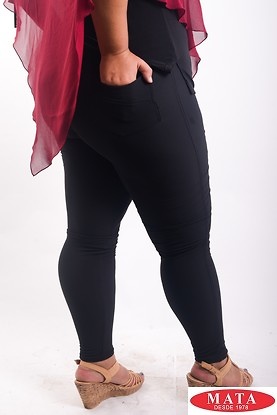 Pantalón negro mujer tallas grandes 13534 