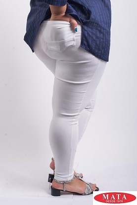 Legging mujer tallas grandes blanco 19725 