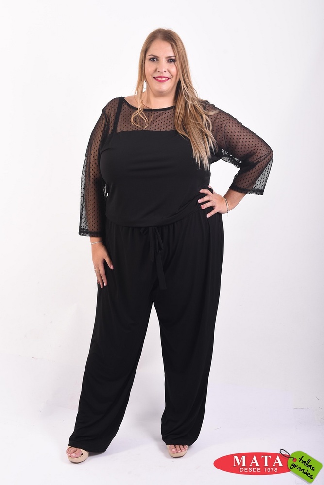 Mono mujer tallas grandes 20675 - Ropa mujer tallas grandes, Monos, Ropa  mujer tallas grandes, Fiesta, Ropa mujer tallas grandes, Ofertas Ropa de  Mujer - Modas Mata Tallas Grandes