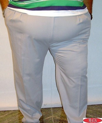 Pantalón hombre gris tallas grandes 12326 