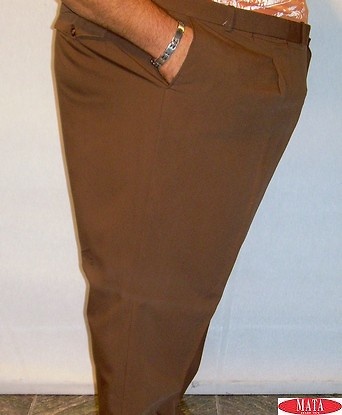 Pantalón chocolate tallas grandes 12328 