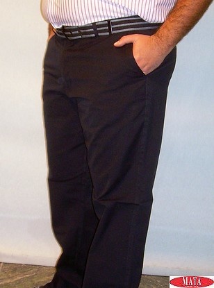 Pantalón tallas grandes hombre azul marino 12636 