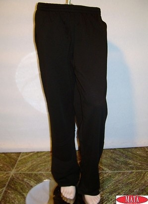 Pantalón tallas grandes hombre negro 08975 