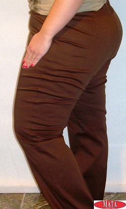 Pantalón mujer marrón 10695 