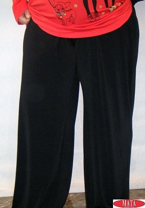 Pantalón mujer negro tallas grandes 14706 