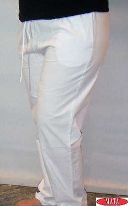 Pantalón blanco tallas grandes 14773 