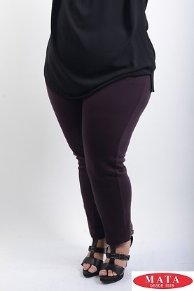 Pantalon mujer tallas grandes malva 07986 