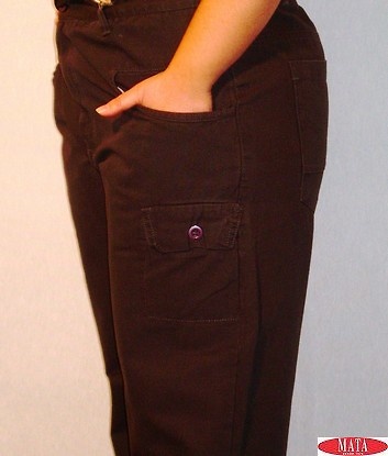 Pantalón mujer gris oscuro tallas grandes 09083 