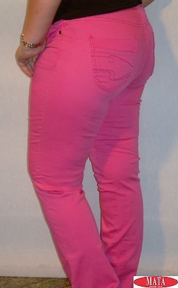 Pantalón vaquero tallas grandes rosa 12639 