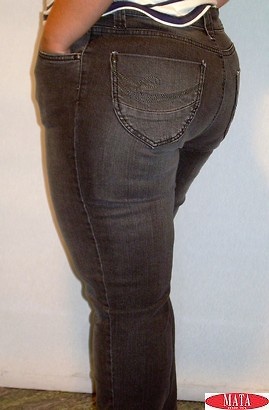 Pantalón vaquero mujer negro tallas grandes 11290 