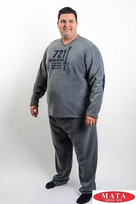 Pijama hombres tallas grandes gris 19657 