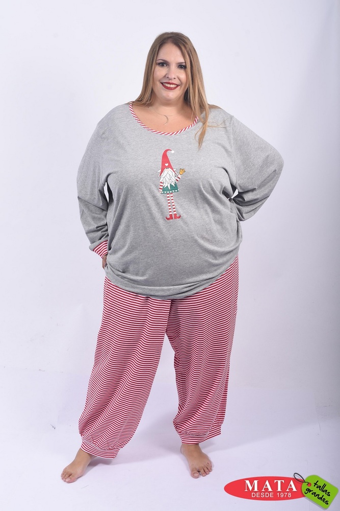 ajuste Turbulencia Detallado Pijama mujer 22157 - Ropa mujer tallas grandes, Ropa Interior - Lenceria,  Pijamas, Ropa mujer tallas grandes, Novedad Tallas Grandes Mujer - Modas  Mata Tallas Grandes