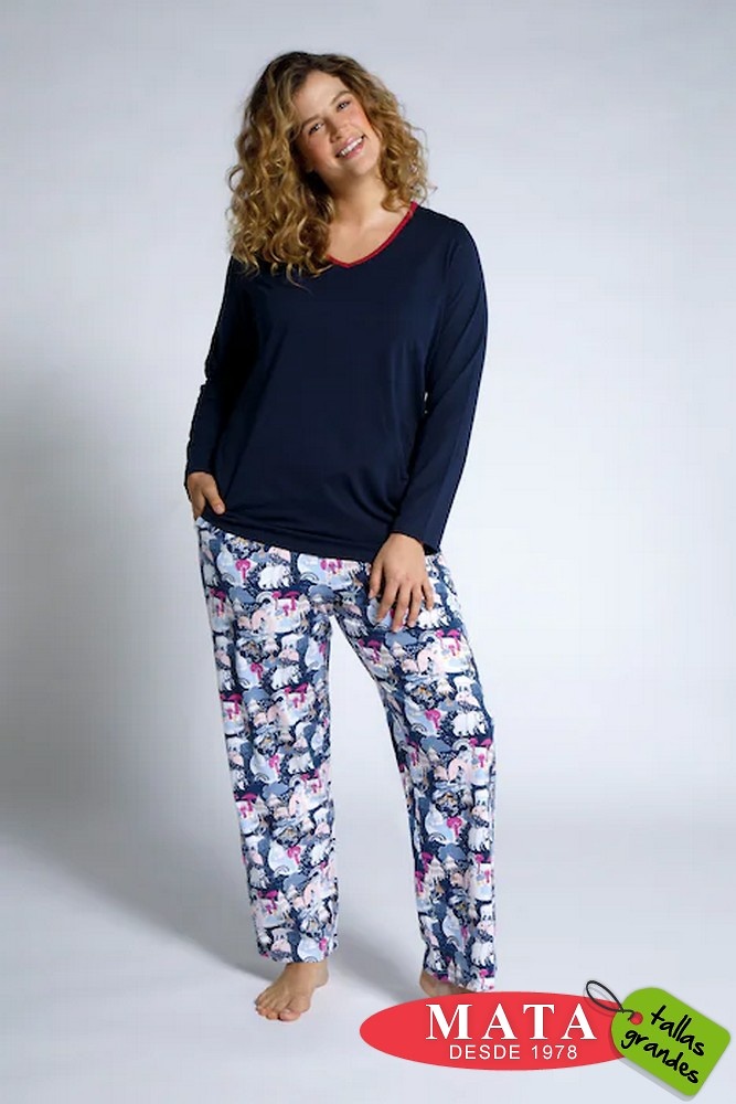 Pijama mujer 24768 - Ropa mujer tallas grandes, Ropa - Lenceria, Pijamas, mujer tallas Novedad Tallas Grandes Mujer - Modas Mata Tallas Grandes