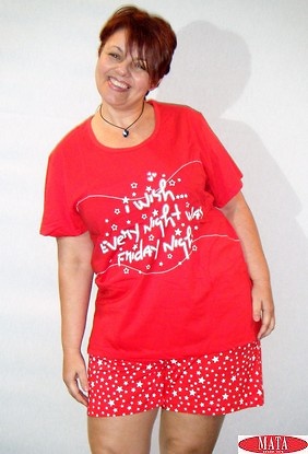 Pijama mujer rojo 15079 