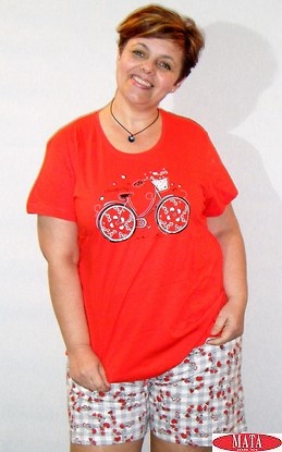 Pijama mujer rojo 16806 