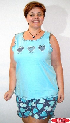 Pijama mujer celeste 16810 