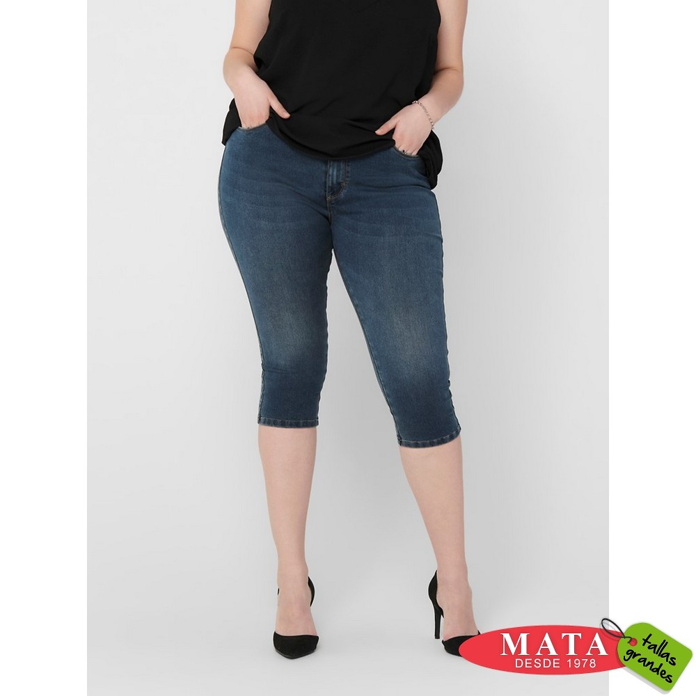 Pirata mujer tallas grandes 24966 - mujer tallas grandes, Piratas, Ropa mujer tallas grandes, Novedad Tallas Grandes Mujer, Ropa mujer tallas grandes, Pantalones, Piratas y Pantalones cortos - Modas Mata Tallas Grandes