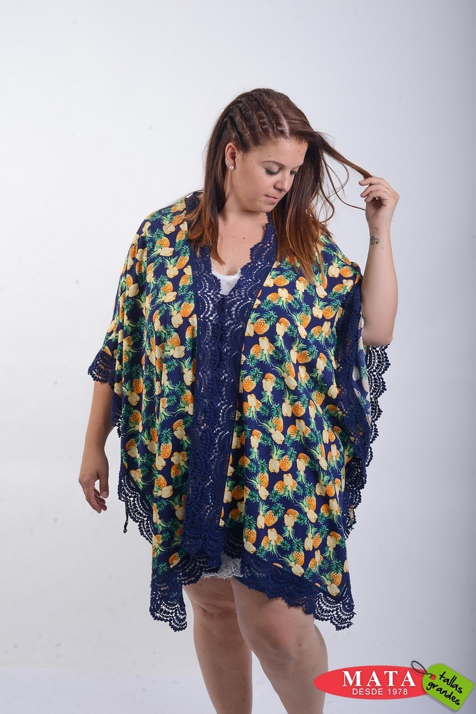 Poncho mujer 21486 - Ropa mujer grandes, Vestidos, Vestidos playeros Modas Mata Tallas Grandes