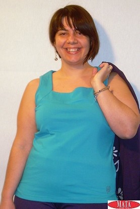 Top tallas grandes azul turquesa 12750 